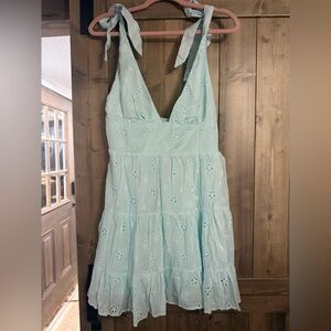 Princess Polly Light Blue Galvis Mini Dress